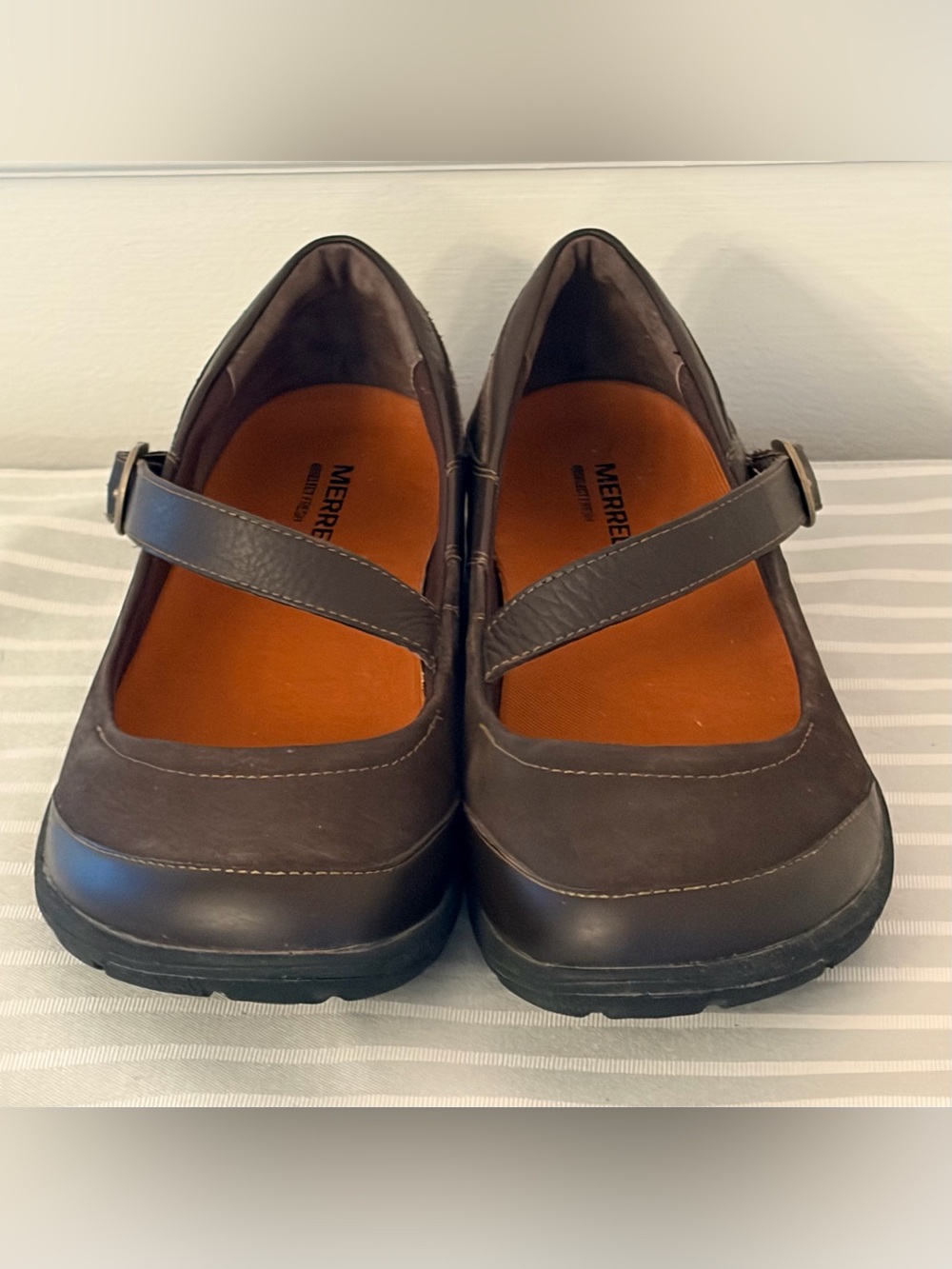 Merrell Dassie Erin MJ Shoes Womens Size 9 EUR 40 Brown Leather Mary Jane Flat